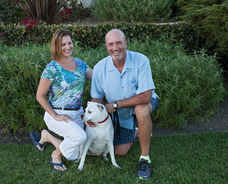 Ann, Kevin Corwin, and their camera-shy, sweet-as-they-come dog, Suri