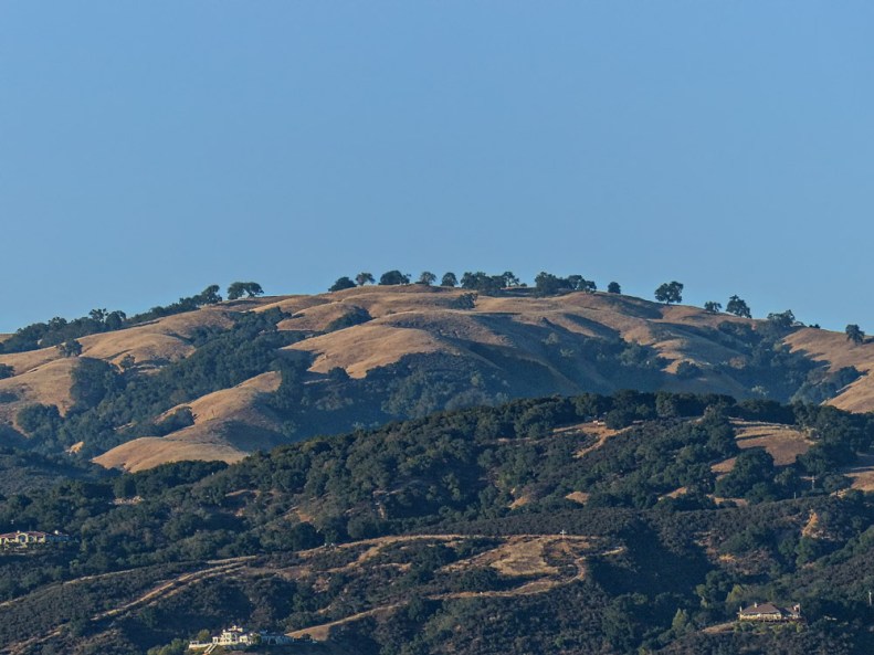 Very typical California coastal landscape, shot from the car window while heading north on U.S. 101,