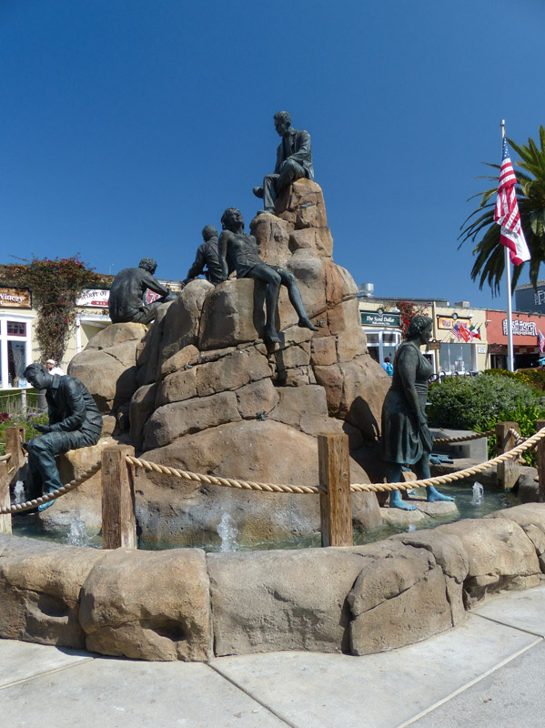 John Steinbeck and friends in Cannery Row.